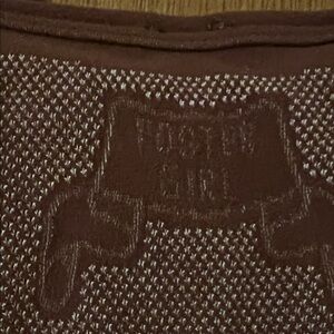 Poster Girl Brown and Tan Long Sleeve Crop Top